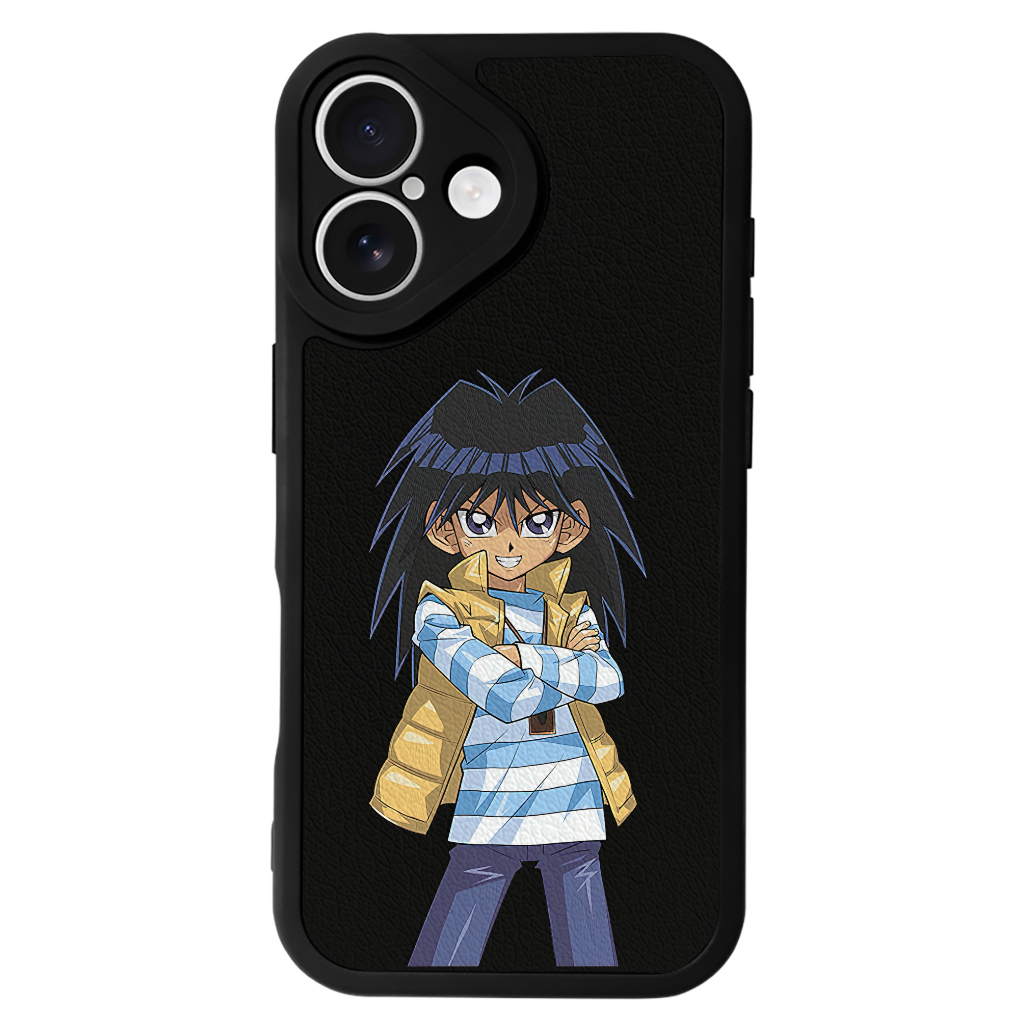 （画像用） 遊☆戯☆王 Yu-Gi-Oh! 【iPhone 16シリーズ対応】シリコンスマホケース（レザー調） 材質：シリコン